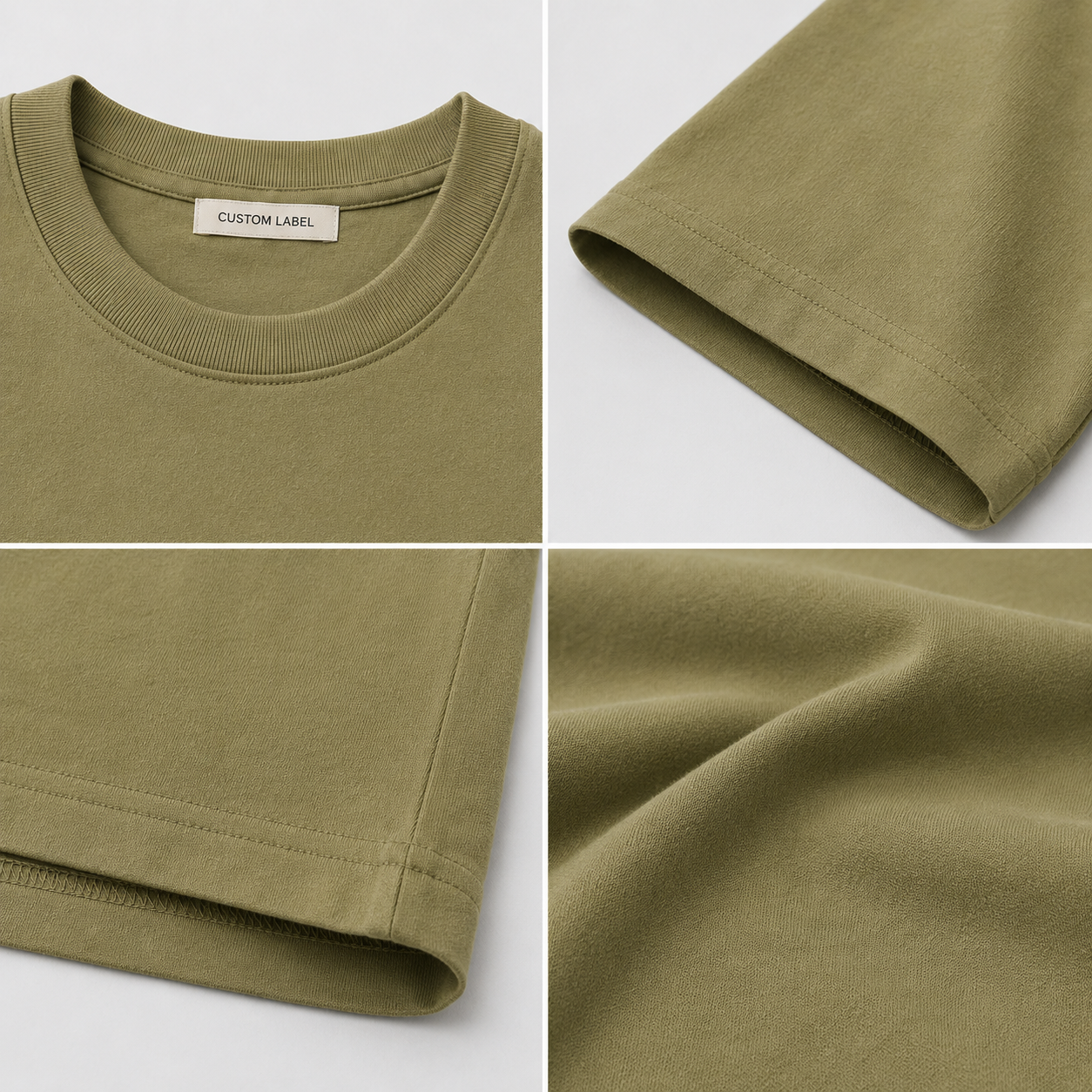 T-Shirt mit Rundhalsausschnitt aus 200 g/m² weicher Pima-Baumwolle 5