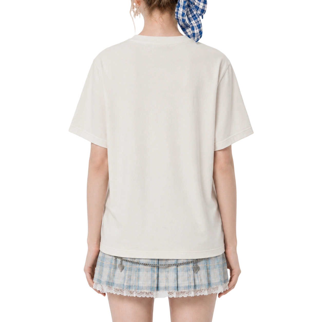 Camiseta de gola redonda em algodão e poliéster CVC 190GSM 4