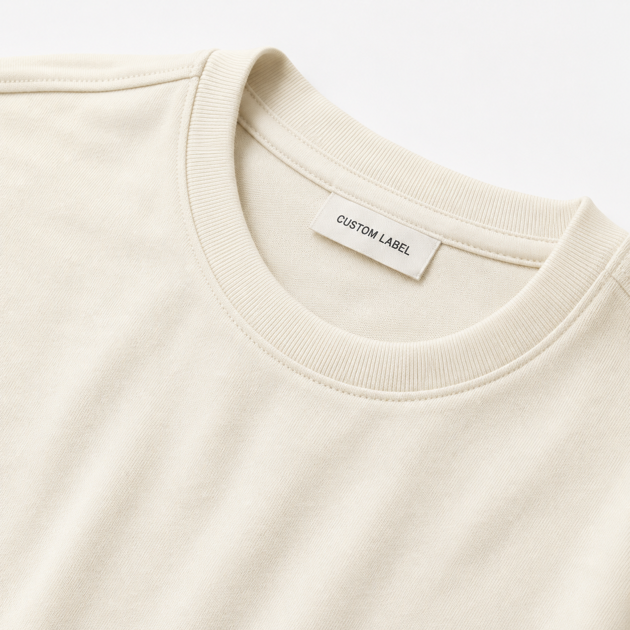 Camiseta de gola redonda em algodão e poliéster CVC 190GSM 6