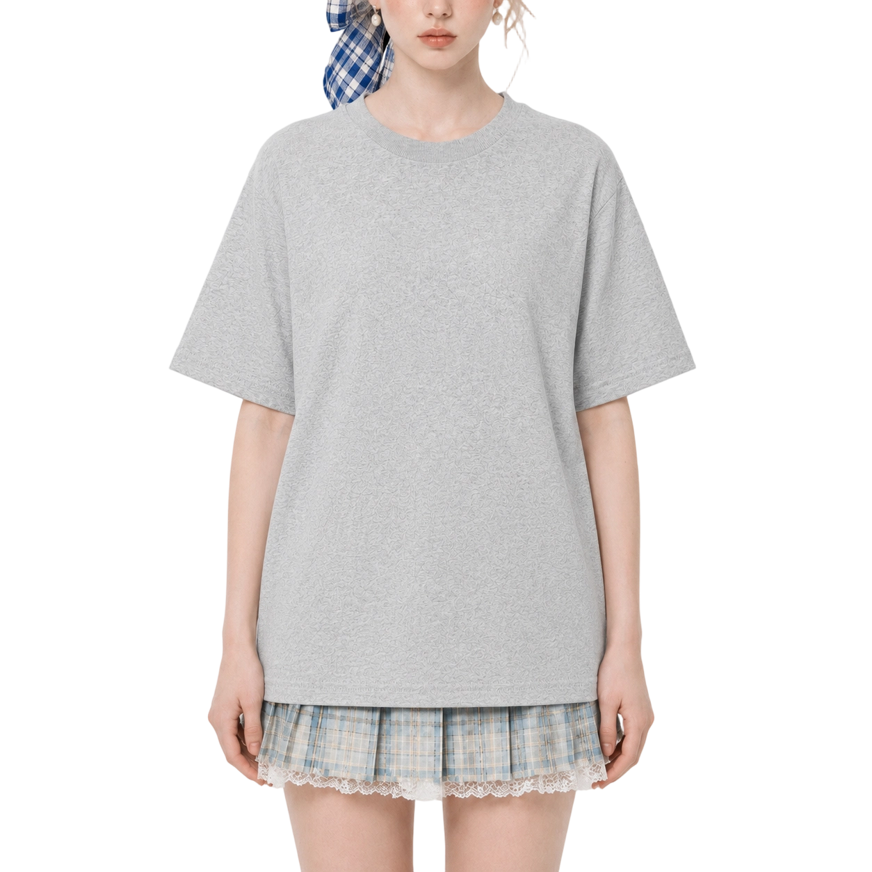 Camiseta de gola redonda em algodão mesclado e poliéster 180GSM 3
