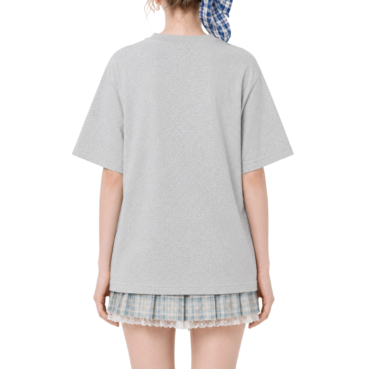 Camiseta de gola redonda em algodão mesclado e poliéster 180GSM 4