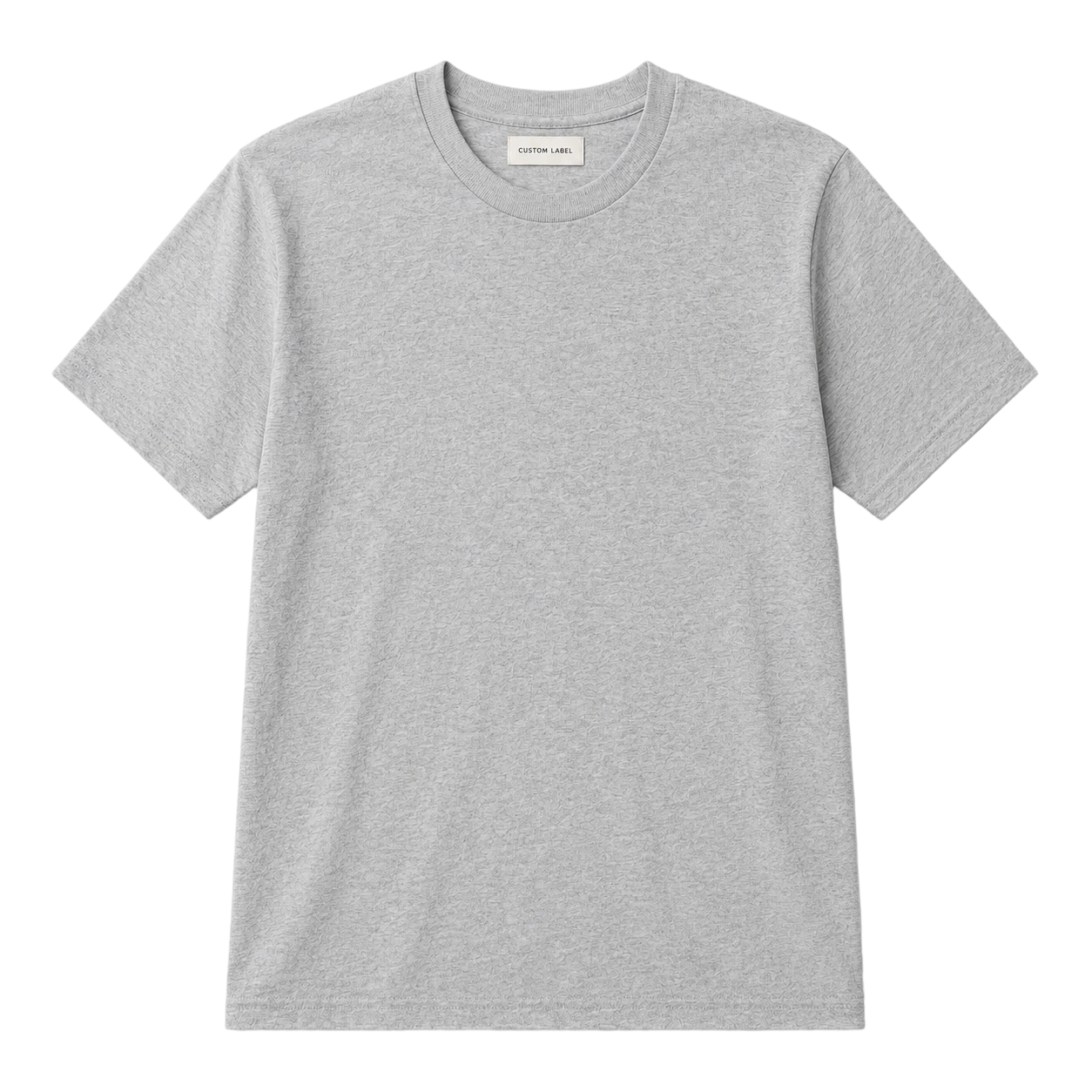 Camiseta de gola redonda em algodão mesclado e poliéster 180GSM 1