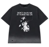 Camiseta gráfica de algodón de 290 g/m² de peso pesado, lavada con blanqueador en aerosol. 1