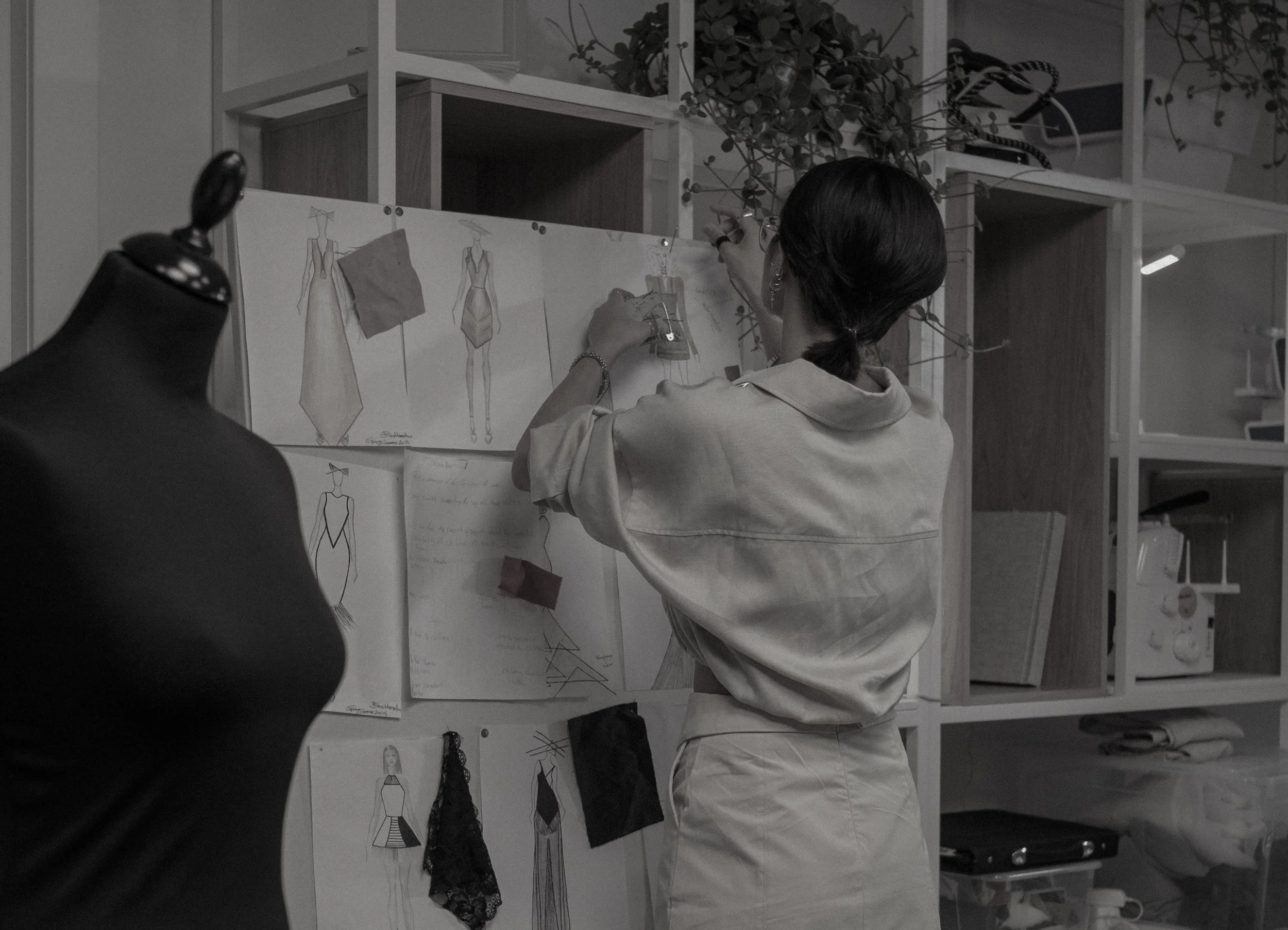 Fashion designer developing a first clothing product