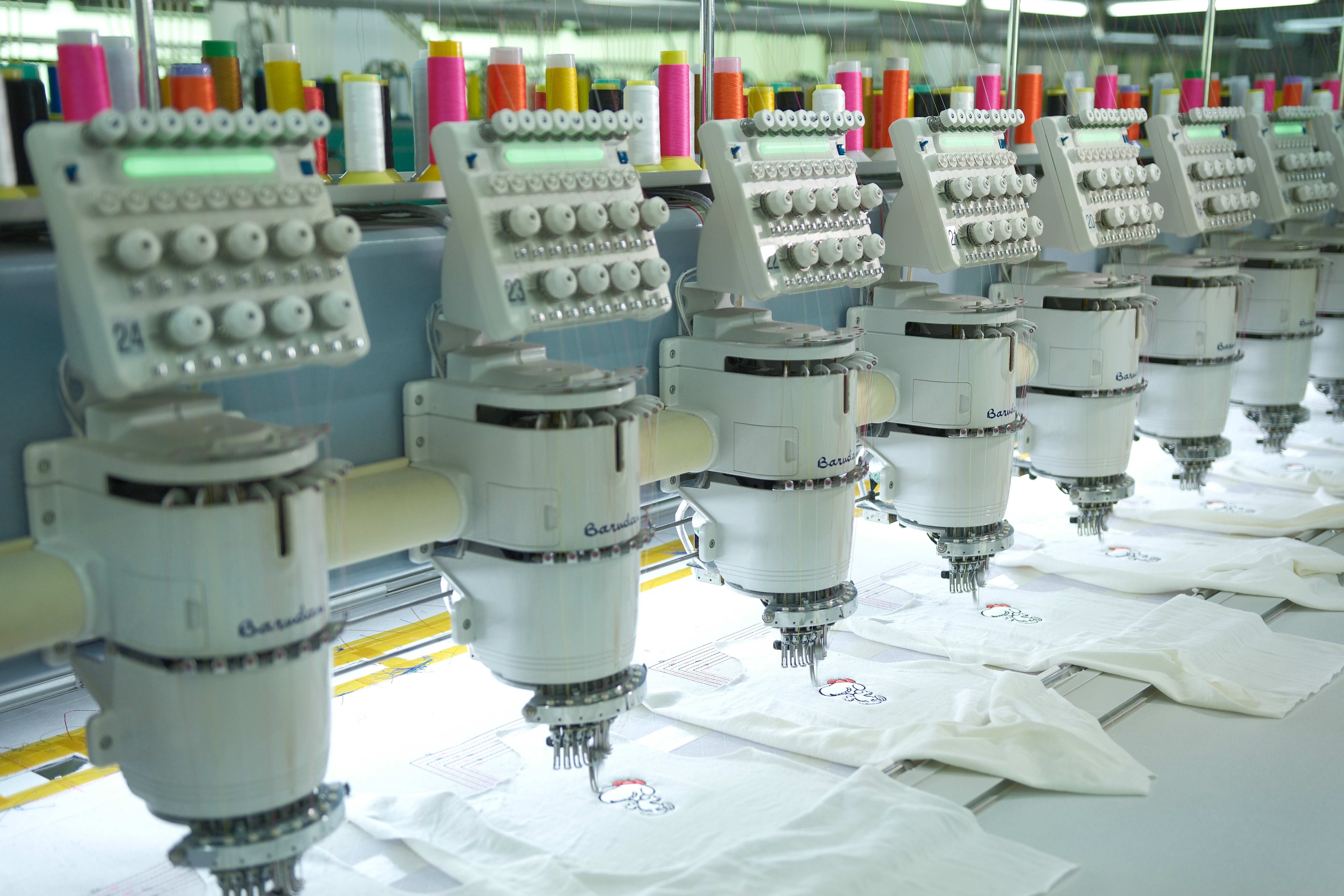 Custom garment print and embroidery detail