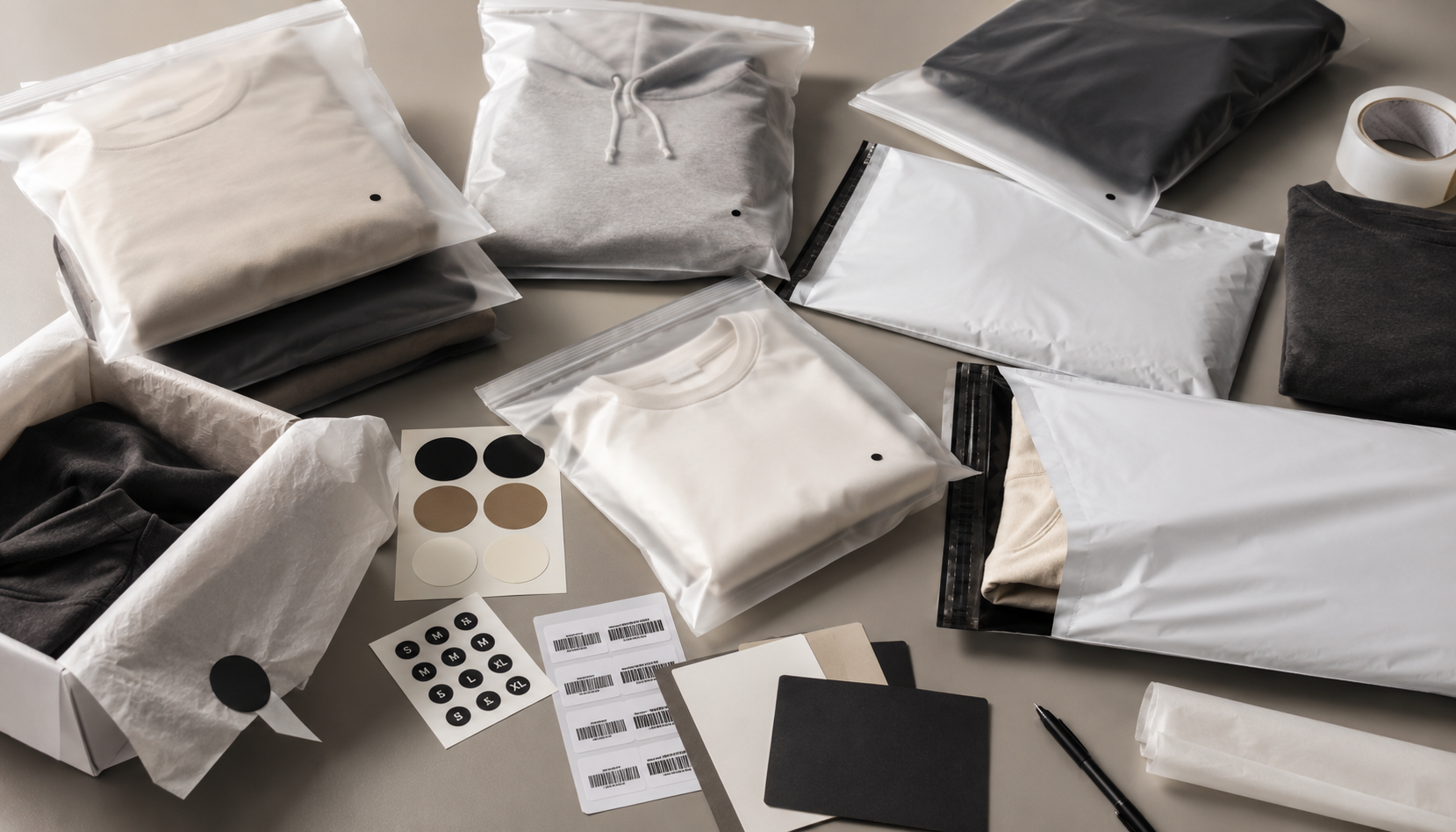 Custom garment labels hangtags and packaging