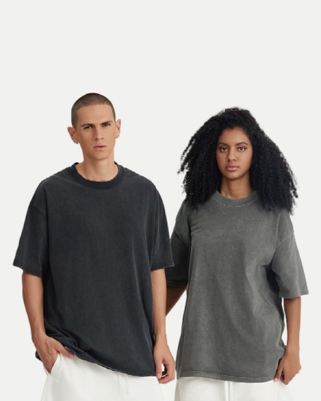 Unisex oversized washed tee, 280 GSM